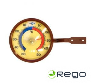 PROVENCE Termometrs āra ar skrūvi/meh./brūns 01410002