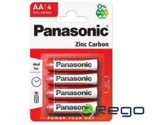 Panasonic AA baterijas, R6 Zinc