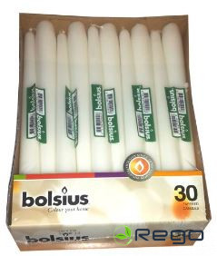 Galda svece balta 1gb/25cm