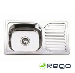 TREDI Uzliekama nerūsējoša izlietne 800x500 kreisā (21425)