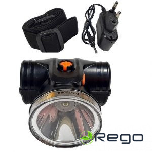 DP 7229A LED uzlādējams galvas lukturis, max 90m/6h