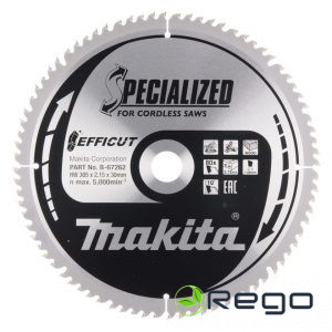 Makita T.C.T. Zāģripa EFFICUT 305X2.15X30mm 10° T80 (B-67262)