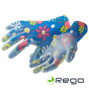 Hogert HT5K766-7 Dārza cimdi ar PU pārklājumu, zili izmērs -7