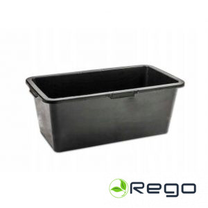 Taisnstūra plastmasas konteiners 80 litri, melns