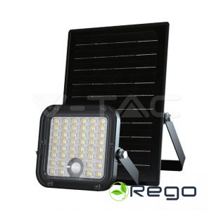 VT-411 LED proežektors ar saules enerģiju 1500lm/col.2in1/PIR/IP65,accu 60h
