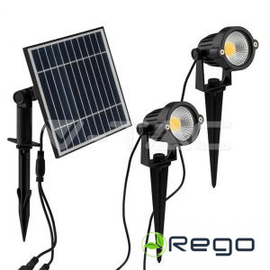 V-TAC VT-11031 dārza LED prožektori un saules panelis 3000K