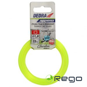 Dedra 80Z16152 Trimmera aukla 1,6mm / 15m kvadrātveida