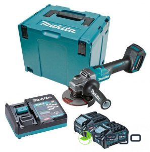 Makita GA005GM201 Leņķa slīpmašīna 40V, XGT, 2 x 4.0Ah, lādētājs