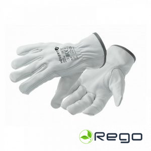 Hogert HT5K734-11 Ādas darba cimdi, kazādas, balti