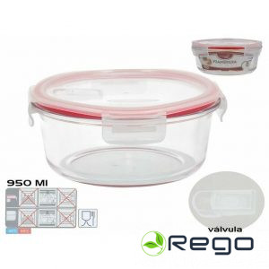 Kitchen&Go Apaļa pusdienu kārba 950 ml, 7,5 x 17,5 x 17,5 cm