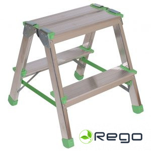 Divpusējās mājsaimniecības kāpnes 2x5, 150kg. (000289)