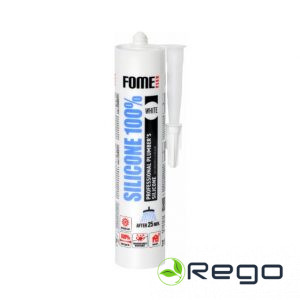 Sanitārais silikons-hermētiķis,balts,Fome Flex 100%, 310ml (01-4-2-046)