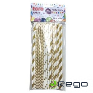 Salmiņi 25gab 20cm papīra 30g zelta