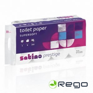 Tualetes papīrs Prestige 3-slāņi, 8 ruļļi x 30 m, MT1, Satino (071320)