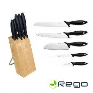 Fiskars Essential 5 nažu komplekts ar statīvu (1023752)