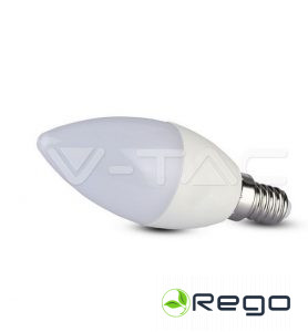 V-TAC Spuldze E14 7W 600lm Samsung, candle, neitrāli 112