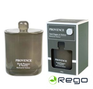 Svece arom. stikla glāzē Pepper & Vetiver