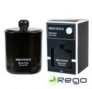 Svece arom. stikla glāzē Black Oud