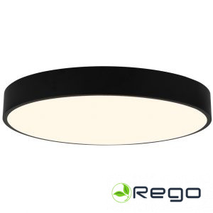 Slimline BK LED griestu lampa ar pulti 60W 6800Lm melna