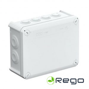 Nozarkārba v/a 190x150x77mm pelēka UV-0H IP66 IK08 T160