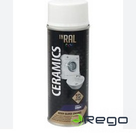 Emalja aeros. glanc. virsmām INRAL CERAMICS balta 400ml