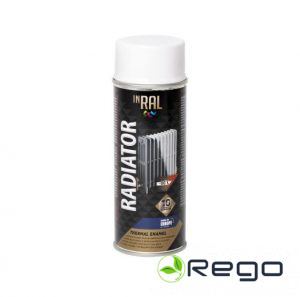 Emalja krāsa radiatoriem balta, INRAL spīdīga 400ml. (26-7-4-004)