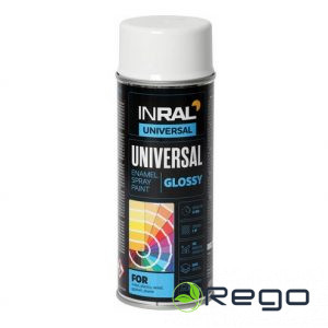 Emalja aerosola balta glanc. INRAL UNIVERSAL, RAL9003, 400ml (26-7-6-002)