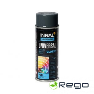 Emalja Aerosola antracīta glancēta INRAL UNIVERSAL RAL7016 400ml