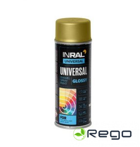 Emalja aerosolkr.zelta metāliska INRAL UNIVERSAL ,RAL1036,400ml