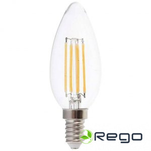 VT-SMG 2127 E14/B35 600lm/6W/3K Filament spuldze
