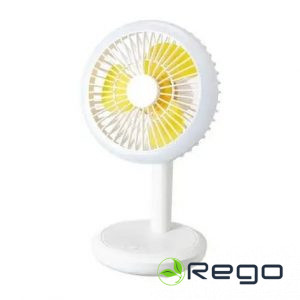 DP 7632 Uzlādējams ventilators ar LED gaismu/ 3ātrumi/USB