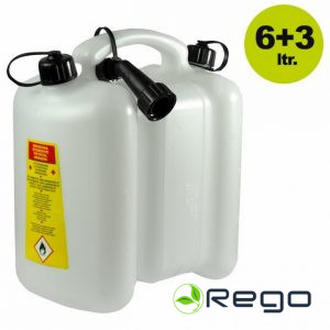 Degvielas kanna dubultā 6.0+3.0l Tecomec balta