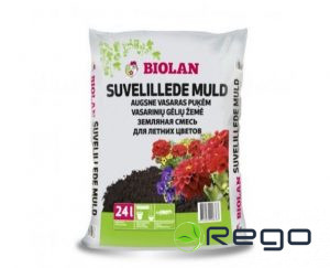 Augsne vasaras puķēm Biolan 24 L
