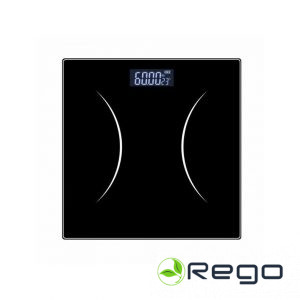 Rosberg 5R51650GBK, elektroniskie ķermeņa svari līdz 180 kg, LCD displejs, melnā krāsā