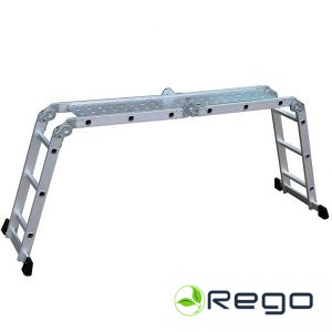 Multifunkcionālās kāpnes + platforma EN131 GS sertifikāts 3x4 (6120A)