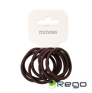 Mineas matu gumijas Basic 8gab brūnas