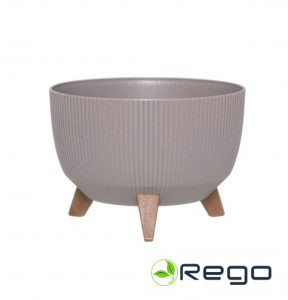 4Living puķu pods Roma Eco ar kājām 33cm gaišs