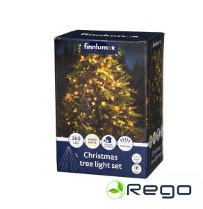 Finnlumor Ziemassvētku egles lampiņas 360 LED