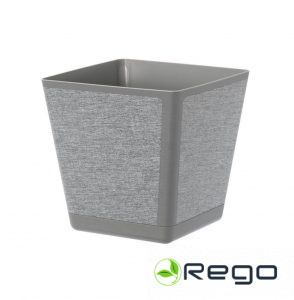 4Living puķu pods Kora Textil pelēks 24cm