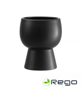 4Living puķu pods Casa 15,5cm matēts melns