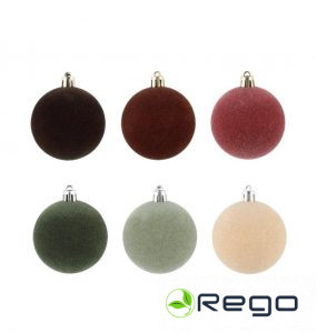 Winteria Ziemassvētku rotājumi Velvet 6cm 24gab
