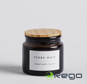 Aromātiskā svece mini melna/koka