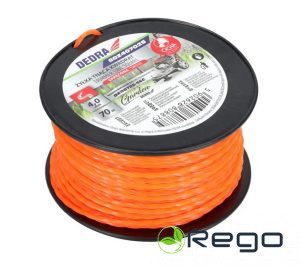 Dedra 80Z40702S Kvadrātveida, vīta griešanas aukla uz spoles 4,0 mm x 70 m