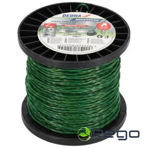 Dedra 80Z24902S Trimmera aukla-spole 2,4mm / 90m vītā kvadrātveida