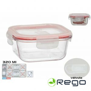 Kitchen&Go Kvadrātveida pusdienu kārba 320 ml, 5,5 x 12 x 12 cm