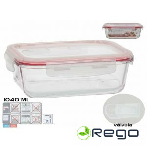 Kitchen&Go Taisnstūra pusdienu kārba 1040 ml, 6,5 x 20,5 x 15,5 cm