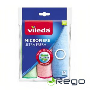 Vileda Microfiber Color mikrošķiedras drāniņa Ultra Fresh 3gab
