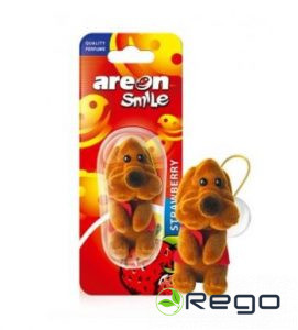 Aeron auto gaisa atsvaidzinātājs Smaile toy Brown Dog-Strawberry (AREASB04)