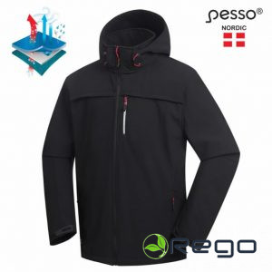 Pesso Softshell jaka ar kapuci Atlanta, melna M (ATLANTA_B-M)