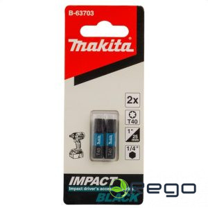 Makita Skrūvgrieža uzgalis T40 25MM, IMPACT BLACK 2gab. komplekts. (B-63703)